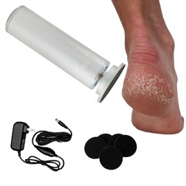 MSDL Latest Upgraded 2024 Electric Foot Callus Remover and 60pcs Replaceable Sandpaper Refill Discs, Electric Callus Remover for Feet, Electric Foot File Callus Remover, Foot Callus Remover, Silver