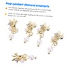 Gatuida 12Pcs Pearl Nail Charms Unique DIY Nail Art Pendants