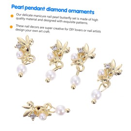 Gatuida 12Pcs Pearl Nail Charms Unique DIY Nail Art Pendants for Manicure Decorations Create Stunning Nail Designs for Natural Artificial Nails