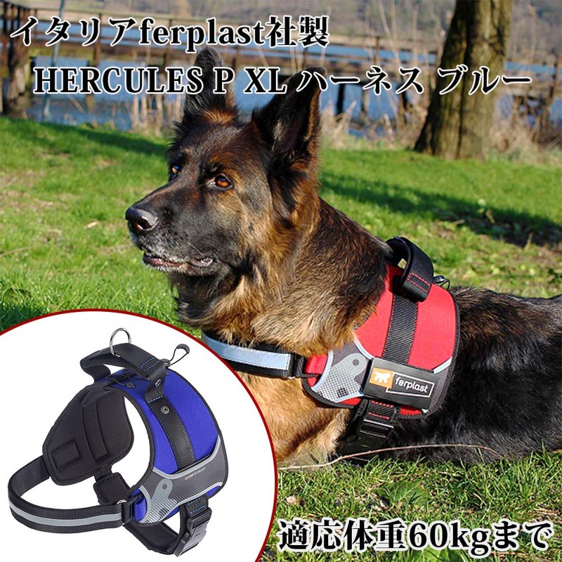 Ferplast Hercules Extra Large Dog Harness, Padded, Durable, Scratch-Resistant, Visible