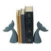 Set of 2 Nautical Cast Iron Whale Tail Decorative Bookends