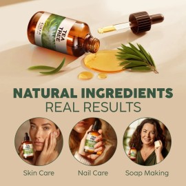 100% Pure KUKKA essential oils 100% Pure & Natural Tea Tree Oil for Skin, Hair, Toenails,.