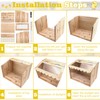 Chicken Brooder Box,Large Size, 15.74"x11.81"x 11.81", Wooden Brooder Box for