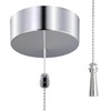 ElekTek Premium Chrome Bathroom Ceiling Light Pull Cord Switch with