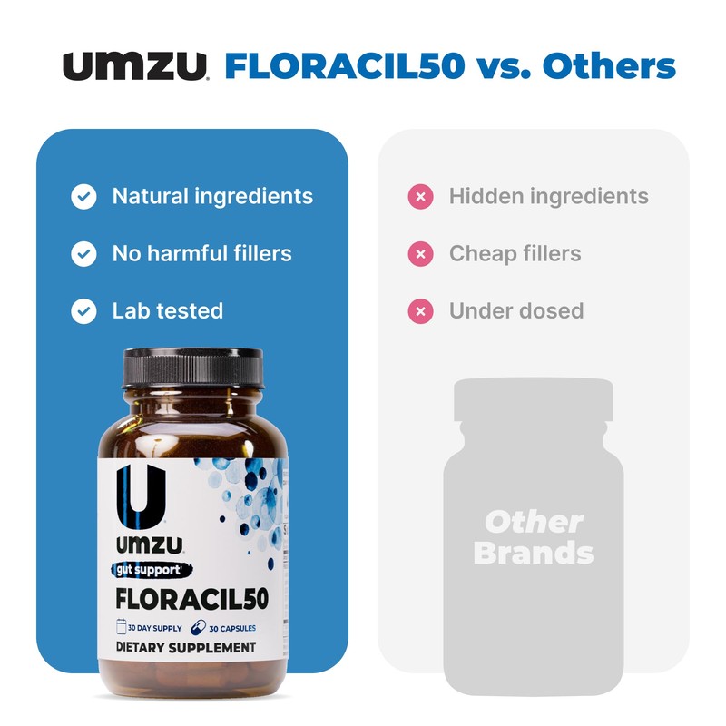UMZU Floracil50 Probiotic Supplement 30 Day Supply – 50 Billion