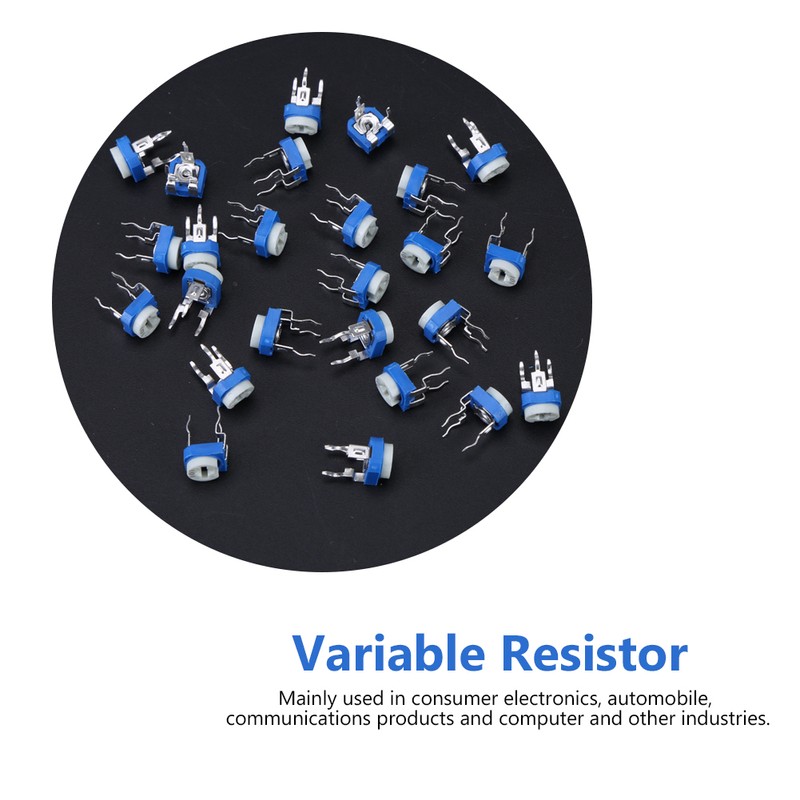 375Pcs 15 Values Potentiometer Variable Resistor Assortment Kit with Box