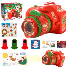 UOY Christmas Projector Lights Indoor, 2 Pieces Christmas Projector Lights Christmas Projector Toy Projector Christmas Projection Light with Christmas Motif for Indoor Christmas Party