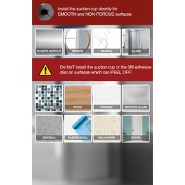 4 Pcs Suction Cup Hooks for Inside Shower, Stainless Steel Heavy Duty Towel Hook Shower Towel Holder for Bathroom, Kitchen, Glass Door, Mirror, Tile-Loofah, Towel, Coat, Bath Robe