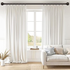 Bronze Curtain Rods, 1'' Decorative Adjustable Farmhouse Curtain Rod for Windows 48 to 84 Inch(4-7 Feet), Heavy Duty Rustic Drapery Pole with Netted Texture Finials, Antique Bronze, 30''-88''