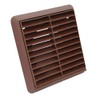 Kair Brown Louvred Grille 155mm External Dimension with Round 125mm