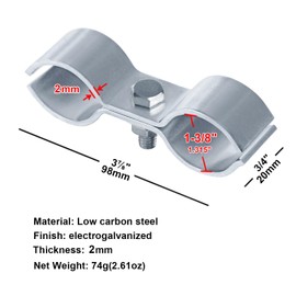 20 Sets Saddle Clamps Chain Link Fence Panel Kennel Clamps, Fits 1-3/8" OD Chain Link Fence Pipe Panel Frames