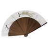 Kyoto Folding Fan, Made in Japan, Kami-Karaki, Large Short, Pearl