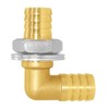 Joywayus 3/4" Hose Barb Thru-Bulk Head Hex 90 Degree L