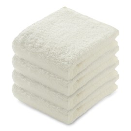Air Kaol Towel Handkerchief, Baby Mum, Set of 4, Made in Japan, Fine Yarn, Oboro Towel, Fluffy, Absorbent, Quick Drying, 100% Cotton, Wash Towel, For Atopic Sensitive Skin, Approx. 13.4 x 15.7 inches