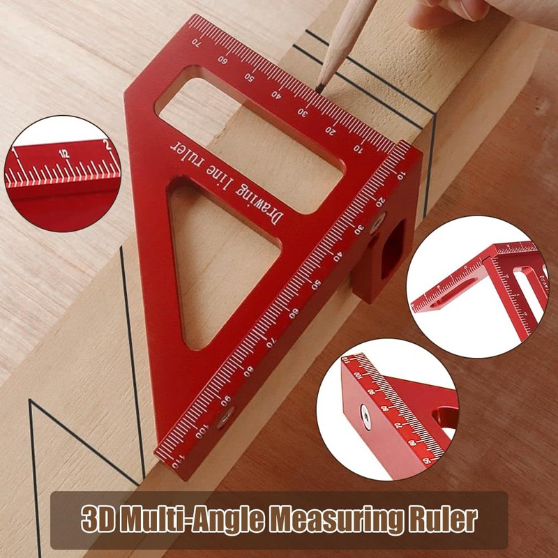 Cartlant Speed Square with 3D Multi Angle Measuring Ruler, 7