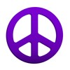 CafePress Purple Fade Peace Sign Sticker Square Bumper Sticker Car
