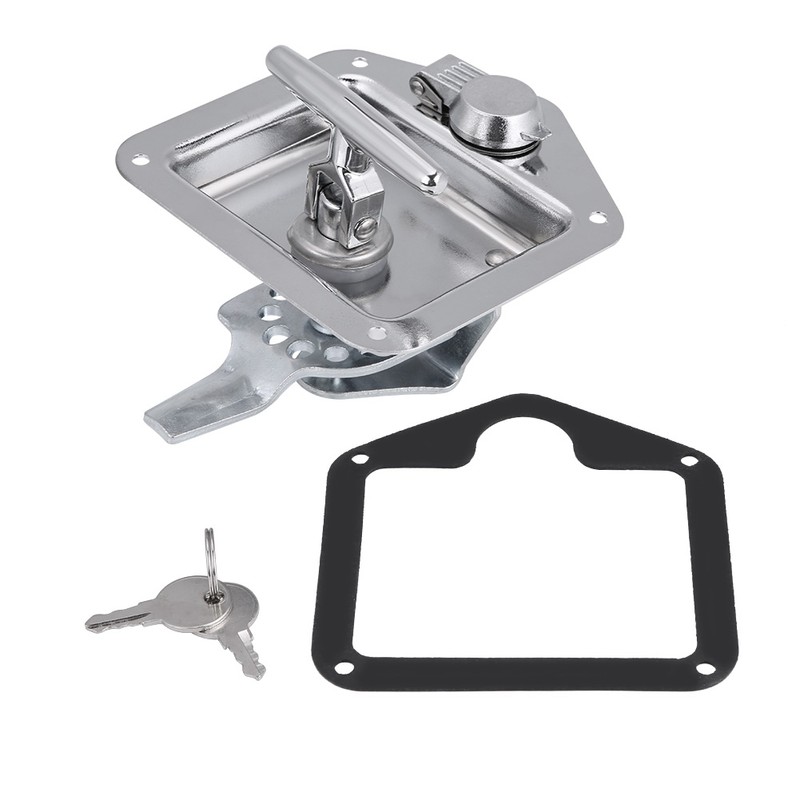 Stainless Steel Folding T Shape Handle Lock Tool Box Keys