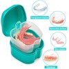 2 Pack Partial Denture Bath Case Retainer Cleaning Case Travel,