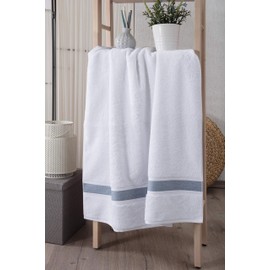Large Bath Towels - 100% Cotton Turkish Towels Maximum Softness and Absorbency Bath Sheet, Heavy Weight 900 Grams 32 Ounces (35x67 Inch) (Pack of 1, Blue)