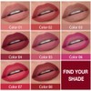 evpct Dark Red Gradient Matte Lipstick Lip Liner Combo Set