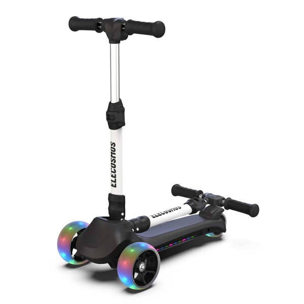 ELECOSMOS Kids Electric Scooter for Age 4-9, Light Up Big