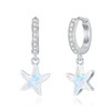 YueYuan Starfish Earrings 925 Silver Earrings Starfish Women's Hoop Earrings