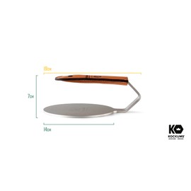 Kockums Jernverk Smash Burger Press with Leather Handle - Smashburger Press 660 g Diameter 14 cm - Swedish Stainless Steel - No Sharp Edges - PFAS-Free