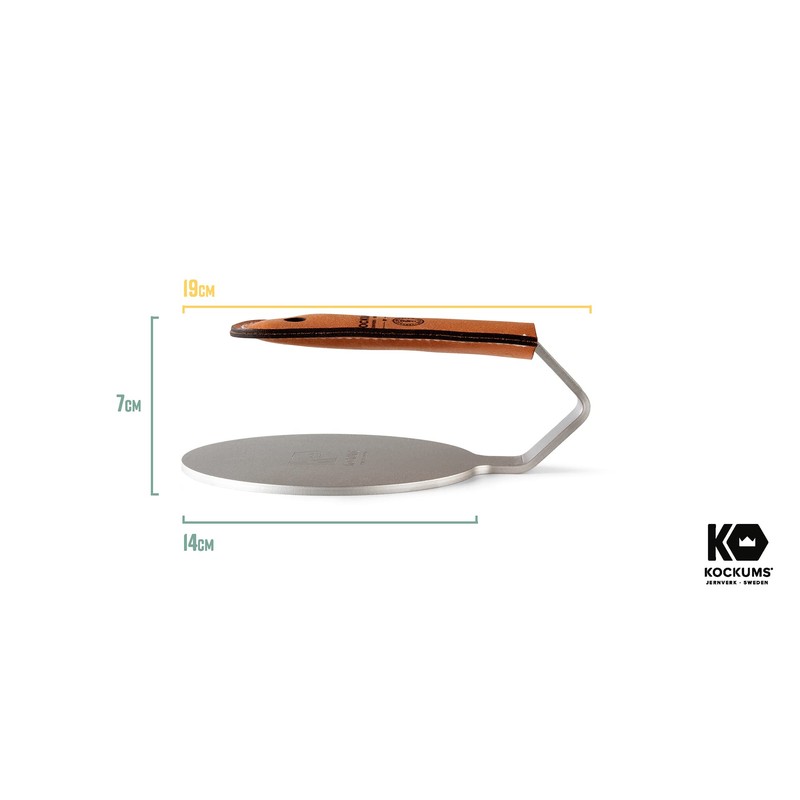 Kockums Jernverk Smash Burger Press with Leather Handle - Smashburger