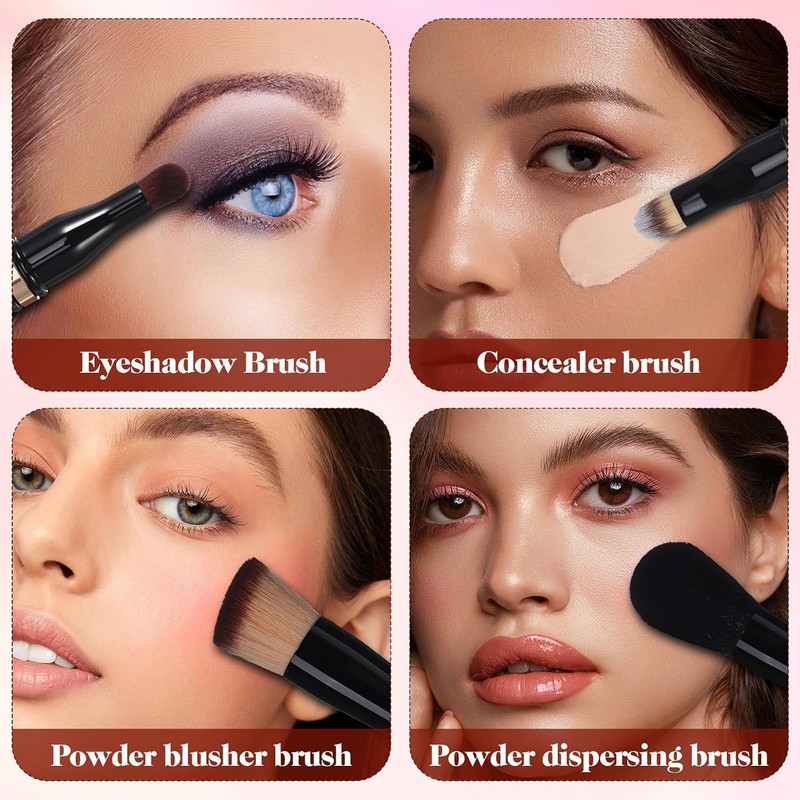Minkissy Brocha De Maquillaje 4 En 1 - Brocha De