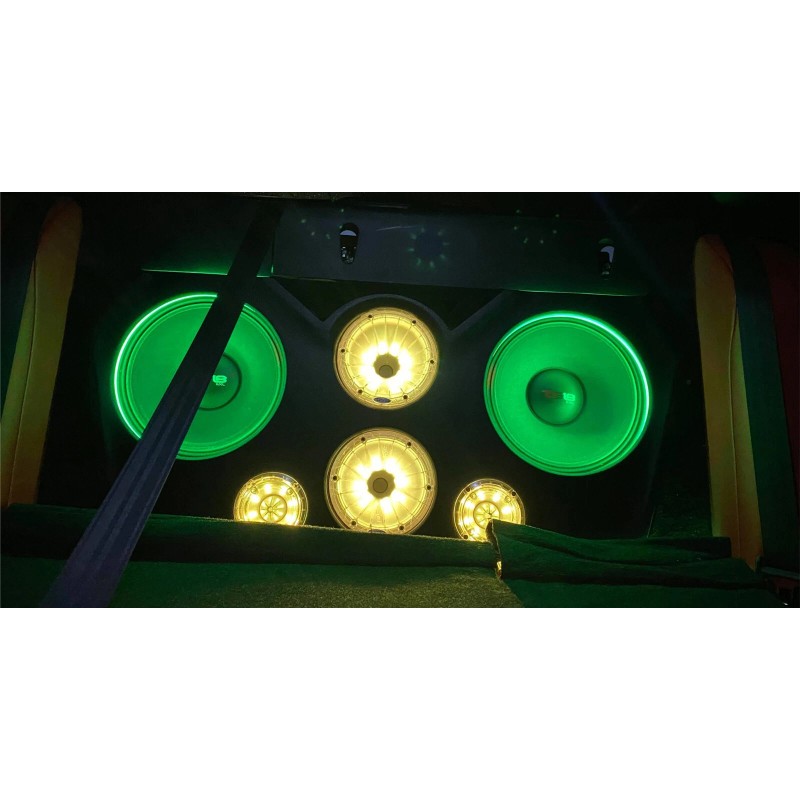 JHB Set 2PCS 6.5" Remote APP RGB Color LED Rings