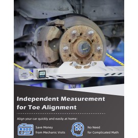 Wheel Alignment Tool Kit 2Pcs, Heavy Duty Toe Alignment Tool Plates with Tape Measures, Car Front End Alignment Tool Companion for Camber Alignment, Fast Accurate DIY Toe Alignment, No assembly,Silver