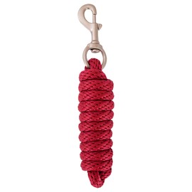Merauno® Lead Rope for Horse – Tie Rope in Various Stylish Designs, Lead Lead, Tie Rope Pony, Donkey, Goat Long Knit with Carabiner Hook (Burgundy, Carabiner Hook)