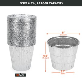 Stanbroil Grill Grease Bucket Replacement with 30-Pack Bucket Liners for Traeger 20/22/34 Series, Pit Boss, Camp Chef, Louisiana, etc Pellet Grill/Smoker, Silver