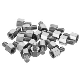 PATIKIL M3x4mm+4mm Male-Female Hex Standoff, 20 Pack Stainless Steel PCB Standoffs Screws for Motherboards, Computer Cases, Circuit Boards, Electronics
