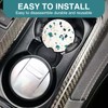 4 Pcs Absorbent Ceramic Car Cup Holder Coasters, White and
