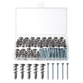 YIXISI 25 Drywall Anchor & 25 Screws, Heavy Duty Metal Self-Drilling Plasterboard Fixings with Screws, Zinc Raw Plugs Cavity Wall for Professional and Home Use