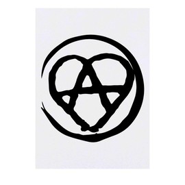 'Anarchy Heart' Temporary Tattoo - Water Resistant, Skin-Safe, Non-Toxic Transfer (TO00064449)