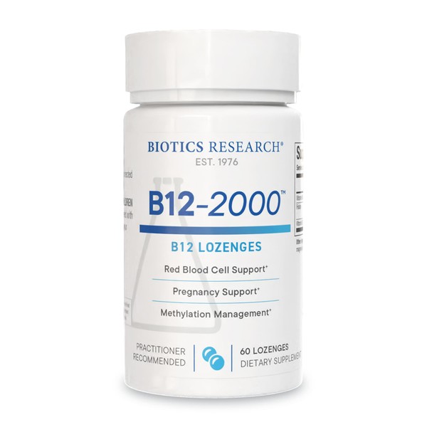 Biotics Research B12-2000™ Vitamin B12 2000 mcg, B6, Folate–B12 Sublingual