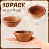 Honeydak 10 Pcs Acacia Wooden Bowls Small Calabash Bowls 4