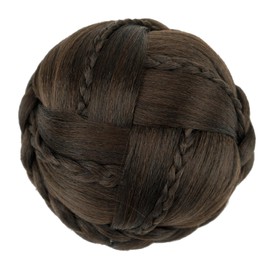 Large Size Dancer Braided Chignon Hair Cover Donut Hairpieces Scrunchie Hair Bun Wig Updo on Wedding Party (Style1)