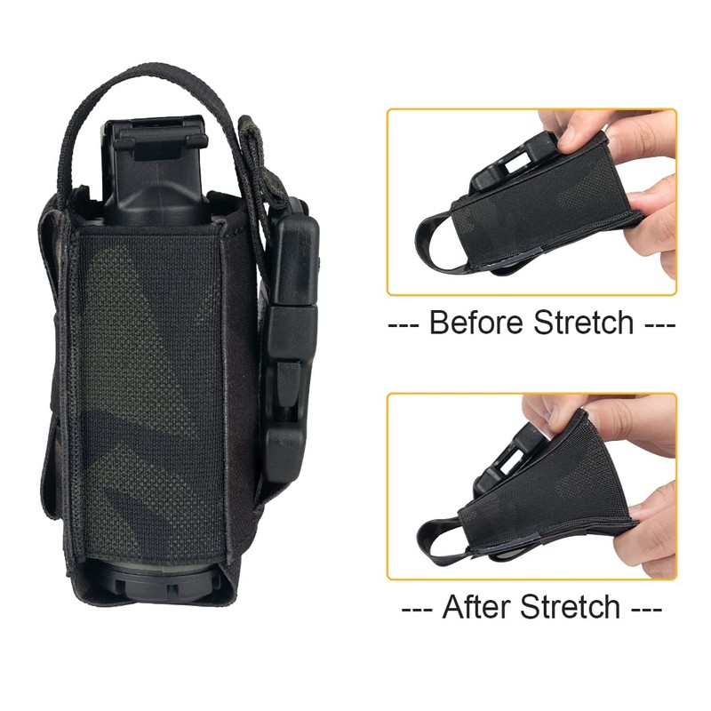 IDOGEAR Tactical Flashlight Holder Molle flashbang Pouch Magazine Pouch Multi-Purpose