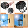 Solar Lantern Outdoor Hanging Solar Lights, Waterproof Metal Solar Outdoor