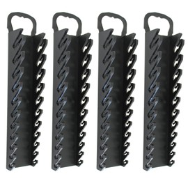 JSP Manufacturing Plastic Portable Gripper 11-Tool Wrench Organizer Tray (4, Black)