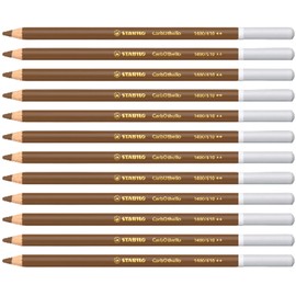 STABILO CarbOthello - Chalk-Pastel Pencil - Pack of 12 - Raw Umber