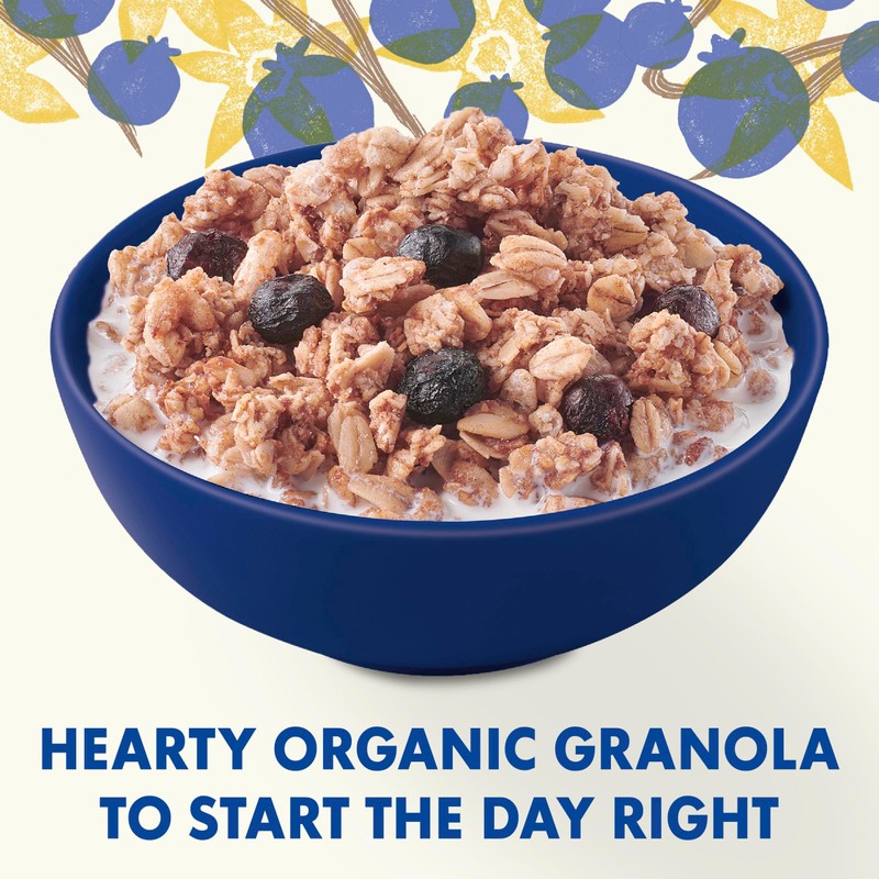Cascadian Farm Organic Granola, No Added Sugar, Blueberry Vanilla Cereal,