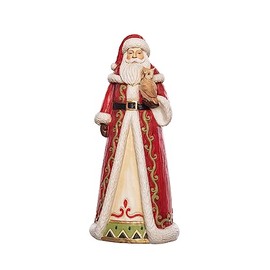 GALLERIE II Santa and Owl Figurine Red