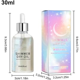 Aceite corporal con brillo, brillo de piel para el cuerpo - Aceite de brillo corporal Body Shimmer,Aceite corporal brillante de larga duración, iluminador de aceite corporal brillante, brillo
