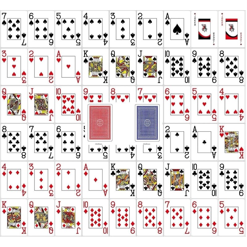 100% plastic playing cards bridge size jumbo index 10 decks