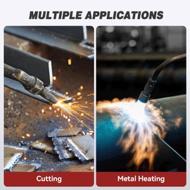 ARCCAPTAIN Oxy Acetylene Cutting Torch, Medium Duty CA1350 Cutting Weldig Torch with Check Valve, Cutting Tip 1-3-101, Suitable for Automobile Repair and Metal Cutting