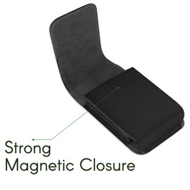 Agoz Vertical Leather Carrying Case Pouch Holster Cover for CAT S62 PRO, S60 S50 S48c S41 S31 S52 with Swivel Belt Clip and Magnetic Closure